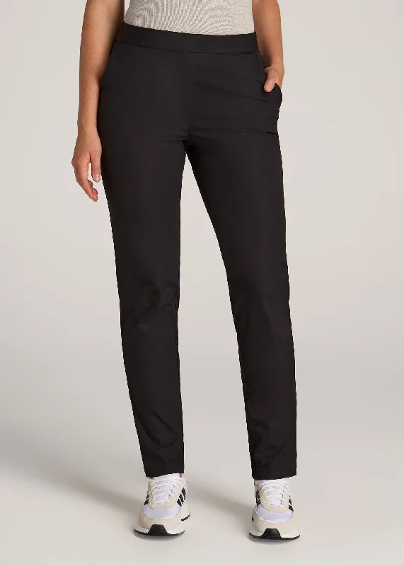 Women's Casual Wear Clothes Trendy Women's Outfits for Casual Wear Pull-on Traveler Pants 2.0 for Tall Women in Black