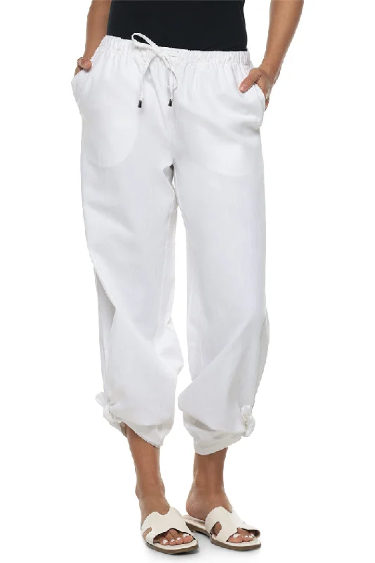Women's Everyday Apparel Bid Farewell To The Old Season Women's Enclave Wide Leg Pants | White Chambray