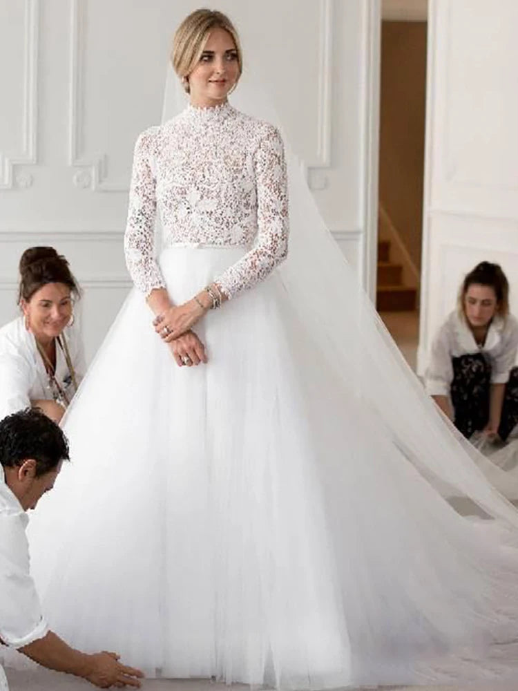 Stylish Clothes For Women New Arrival Discount Muslim Wedding Dresses Long Sleeve High Princess Lace Bride Dresses Side Split Boho Vestidos de novia Stylish Clothes For Women New Arrival Discount Muslim Wedding Dresses Long Sleeve High Princess Lace Bride Dresses Side Split Boho Vestidos de novia