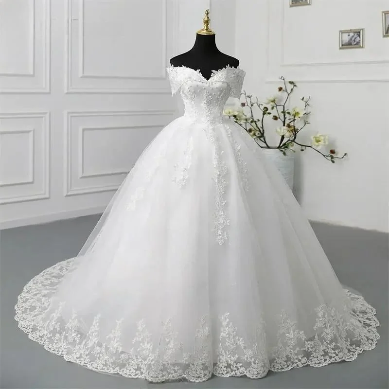 Women's Clothing Apparel Huge Discounts This Week Y&M Novias Off Shoulder Plus Size Vestido De Noiva 2024 Wedding Dress Long Train or Floor Appliqes Pearls Bridal Tulle Mariage Women's Clothing Apparel Huge Discounts This Week Y&M Novias Off Shoulder Plus Size Vestido De Noiva 2024 Wedding Dress Long Train or Floor Appliqes Pearls Bridal Tulle Mariage