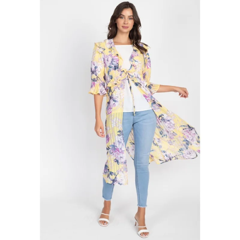 Women's Professional Outfit Stylish Savings Ruffle Robe Cardigan