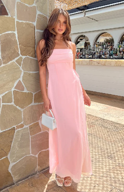 Women's Everyday Clothes Trendy Women's Wear Collection Flossie Pink Maxi Sleeveless Dress