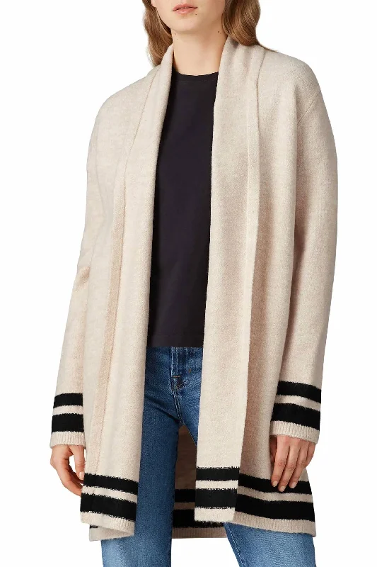 Chic Clothing For Women Comfort Centric Apparel Hank Hood Cardigan In Buff