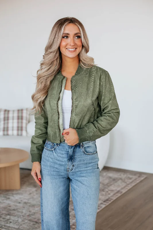 Best-Selling Fashion At Unbeatable Sale Prices Hawkins Denim Bomber Jacket - Olive