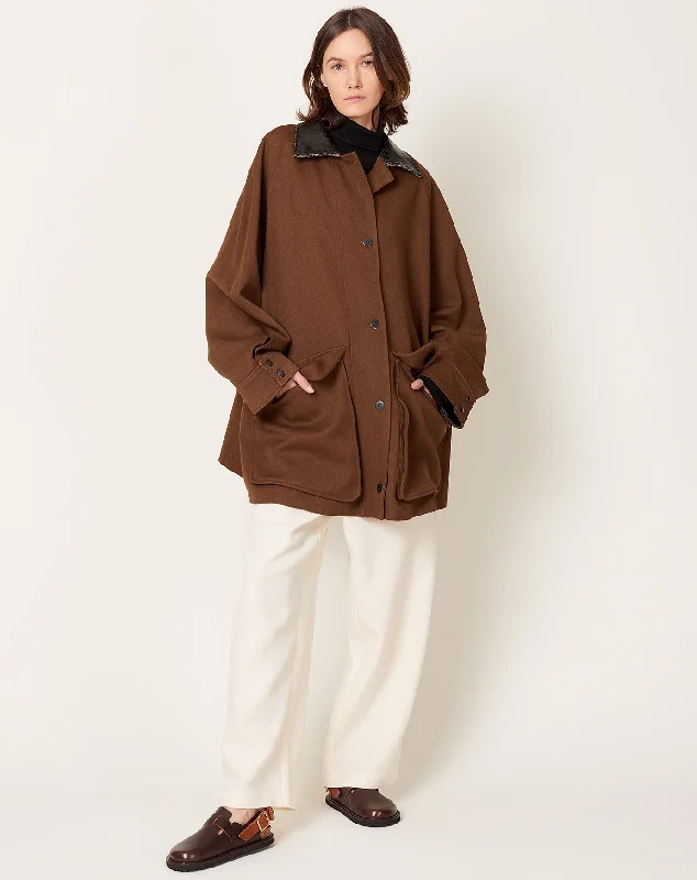Women's Athletic Garments Short Trench Coat in Root