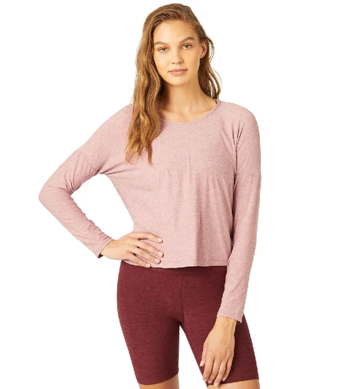 High-Fashion Women's Clothing Stylish Loungewear for Women Beyond Yoga Featherweight Morning Light Cropped Pullover Blush Blooms-Pink Haze High-Fashion Women's Clothing Stylish Loungewear for Women Beyond Yoga Featherweight Morning Light Cropped Pullover Blush Blooms-Pink Haze