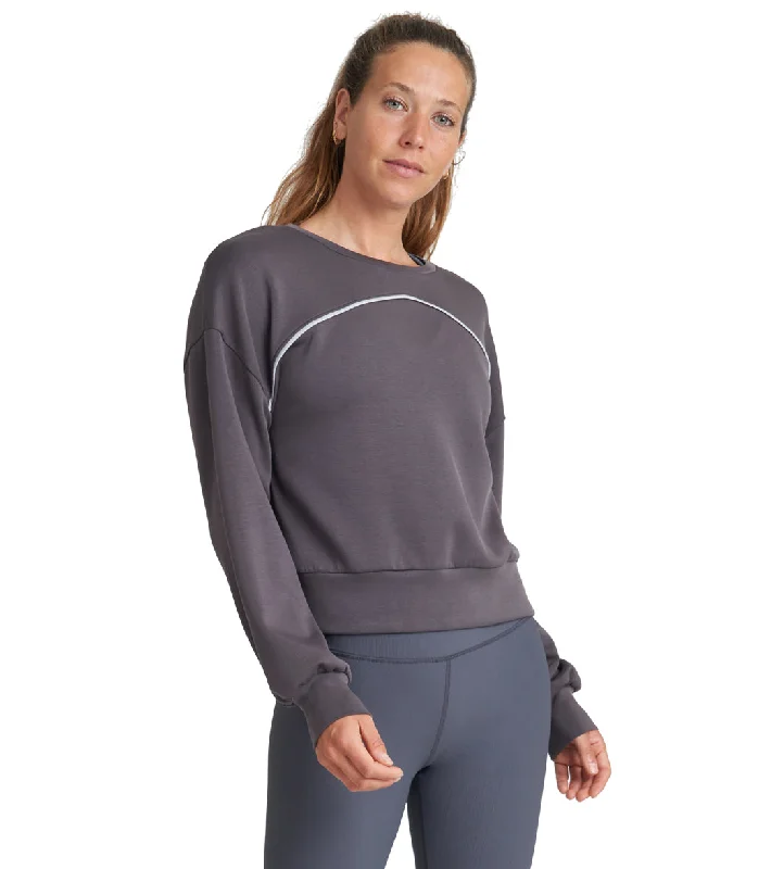 Women's Casual Apparel For Weekends Forward Trendsetter Thrive Societe Piped Blouson Pullover Women's Casual Apparel For Weekends Forward Trendsetter Thrive Societe Piped Blouson Pullover