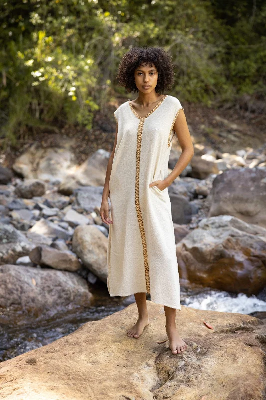 Women's Active Garments For Workouts New Styles Just In WAIATA Maxi Dress Beige Sleeveless Pockets Natural Cotton Boho Free-Flowing Relaxed Fit Spring Summer Kaftan Bohemian Breathable AJJAYA Women's Active Garments For Workouts New Styles Just In WAIATA Maxi Dress Beige Sleeveless Pockets Natural Cotton Boho Free-Flowing Relaxed Fit Spring Summer Kaftan Bohemian Breathable AJJAYA