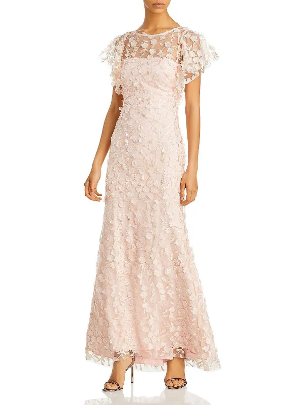 Women's Weekend Outfit Comfortable Clothes Womens Floral Overlay Maxi Evening Dress